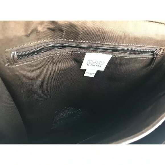 Wilsons Leather‎ Unisex Brown M. Julian Crossbody Strap Bag - Picture 7 of 8